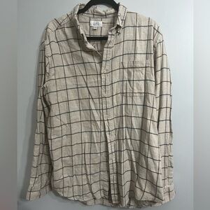 Croft & Barrow Men’s Fall Essential Long Sleeve Flannel Plaid Button Down sizeXL